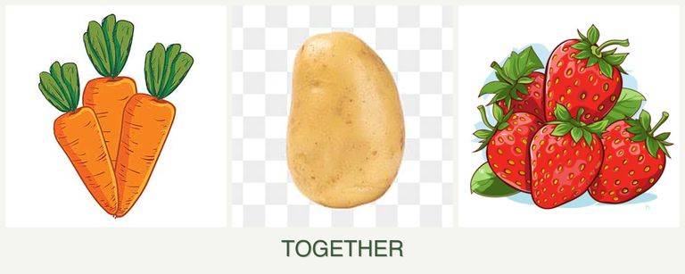 Can you plant carrots, potatoes and strawberries together?