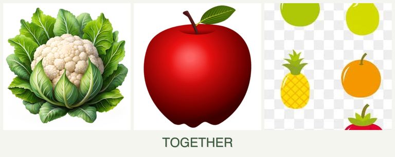 Can you plant cauliflower, apples and pears together?