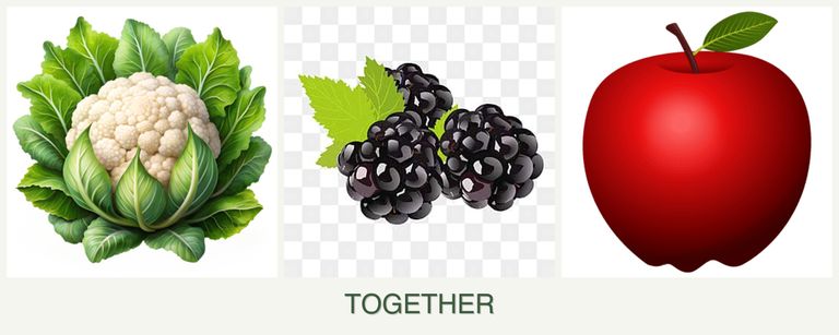 Can you plant cauliflower, blackberries and apples together?
