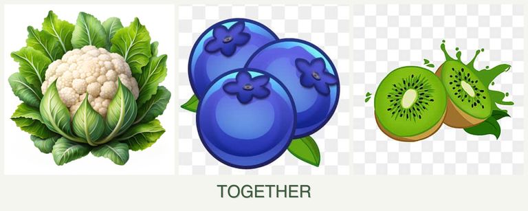 Can you plant cauliflower, blueberries and kiwi together?