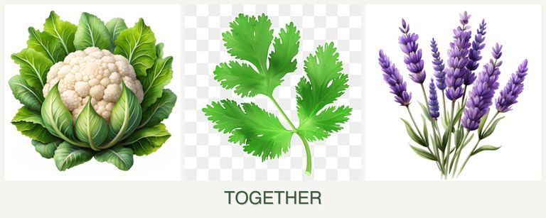 Can you plant cauliflower, parsley and lavender together?