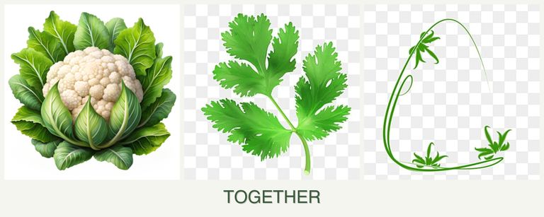 Can you plant cauliflower, parsley and tarragon together?
