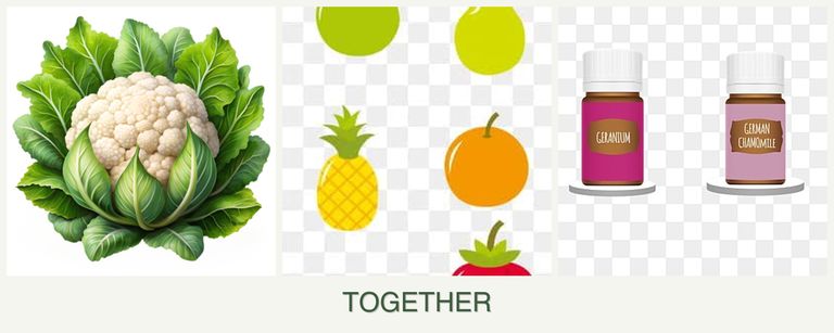 Can you plant cauliflower, pears and geraniums together?