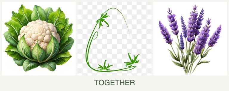 Can you plant cauliflower, tarragon and lavender together?