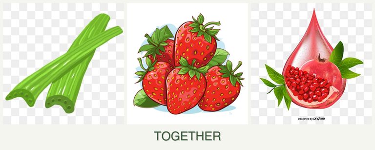 Can you plant celery, strawberries and pomegranates together?