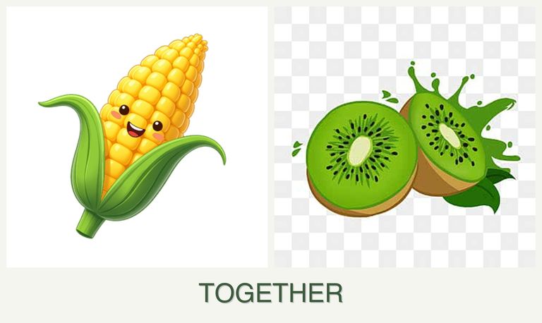 Can you plant corn and kiwi together?