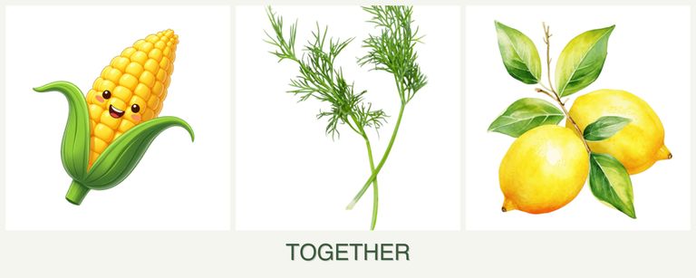 Can you plant corn, dill and lemons together?
