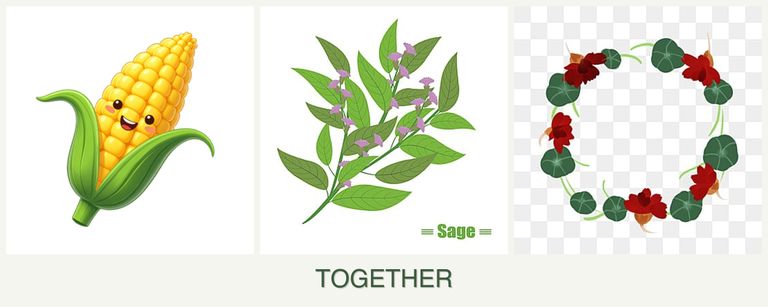 Can you plant corn, sage and nasturtiums together?
