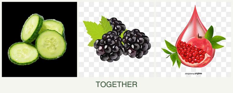Can you plant cucumbers, blackberries and pomegranates together?
