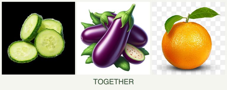 Can you plant cucumbers, eggplant and oranges together?