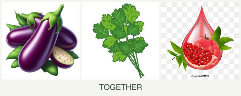 Can you plant eggplant, cilantro and pomegranates together?