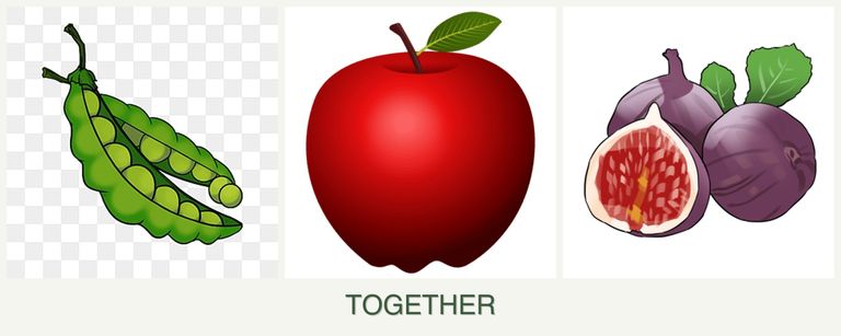 Can you plant peas, apples and figs together?