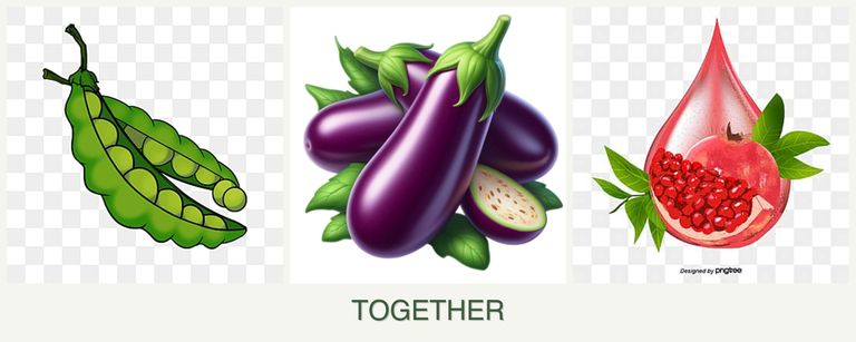 Can you plant peas, eggplant and pomegranates together?
