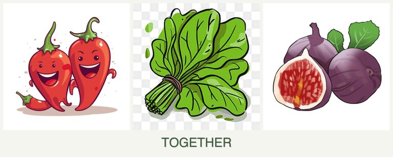 Can you plant peppers, spinach and figs together?
