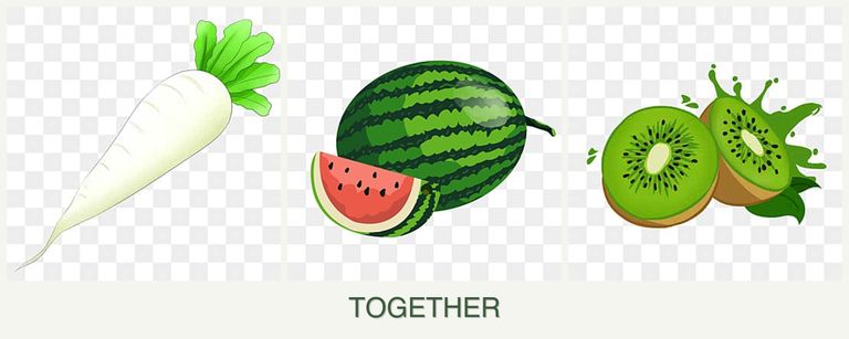 Can you plant radishes, melons and kiwi together?