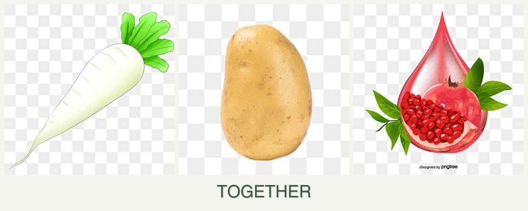 Can you plant radishes, potatoes and pomegranates together?