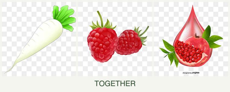 Can you plant radishes, raspberries and pomegranates together?