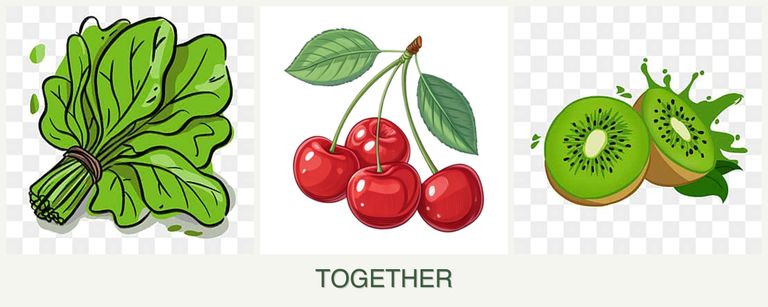 Can you plant spinach, cherries and kiwi together?