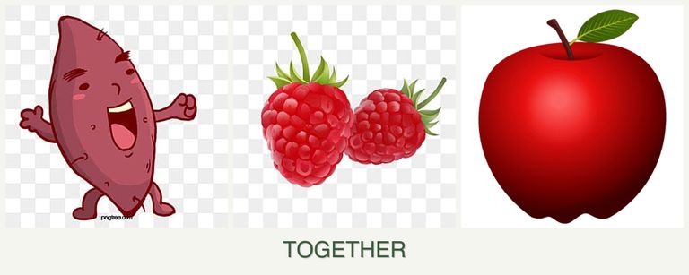 Can you plant sweet potatoes, raspberries and apples together?