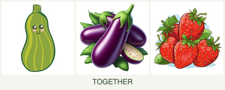 Can you plant zucchini, eggplant and strawberries together?