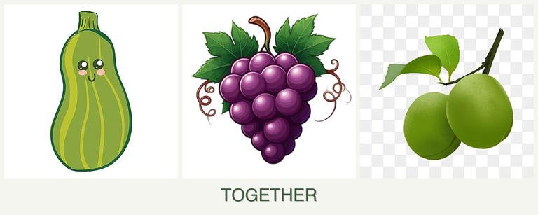 Can you plant zucchini, grapes and plums together?