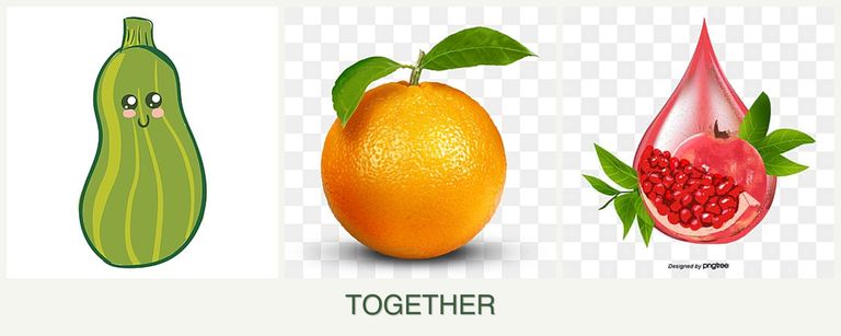 Can you plant zucchini, oranges and pomegranates together?