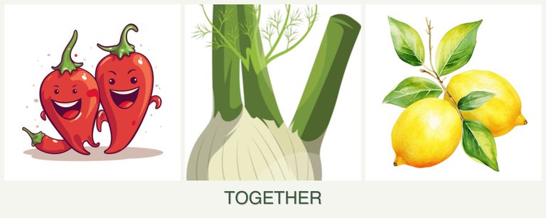 Can you plant peppers, fennel and lemons together?